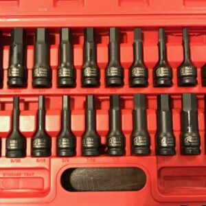 Sunex Tools 2637 - 20 Piece 1/2" Drive Impact Hex Driver Master Set
