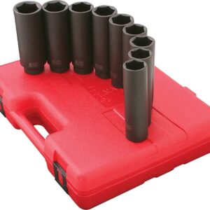 Sunex 2851 12-Piece 1/2" Drive Extension Long/Deep Impact Socket Set