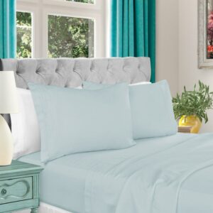 Superior 1000 Thread Count Egyptian Cotton Sheet Set, Deep Pocket Sheets, California King, Baby Blue