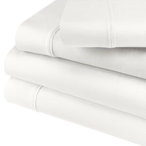 Superior 5-Piece 600 Thread Count Cotton Blend Deep Pocket Sheet Set, Split King, White