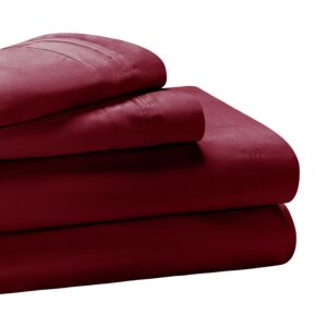 Superior Egyptian Cotton Sheet Set, California King, Burgundy