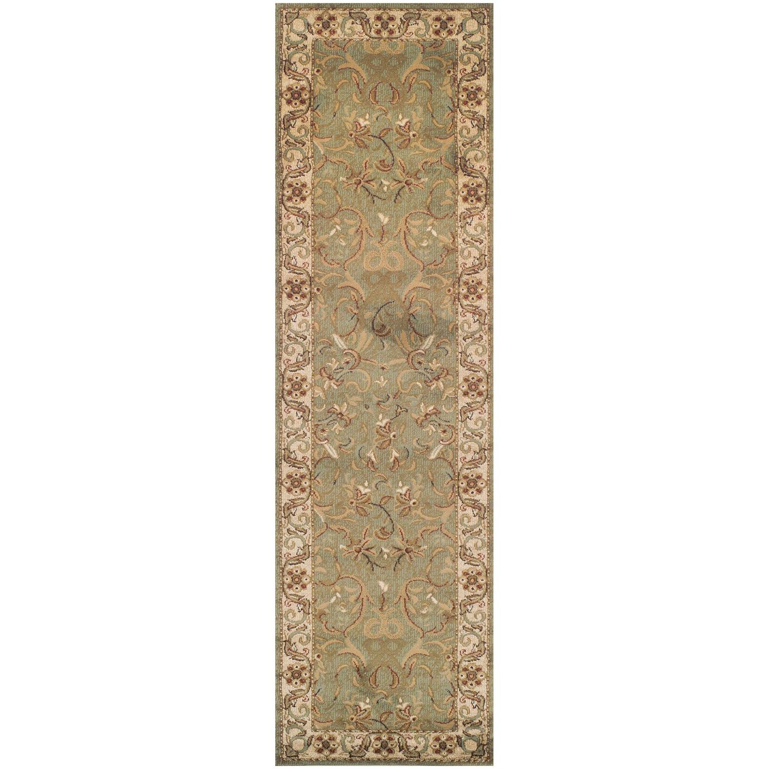 Superior Heritage Oriental Floral Indoor Area Rug, 2' 7" x 8', Green