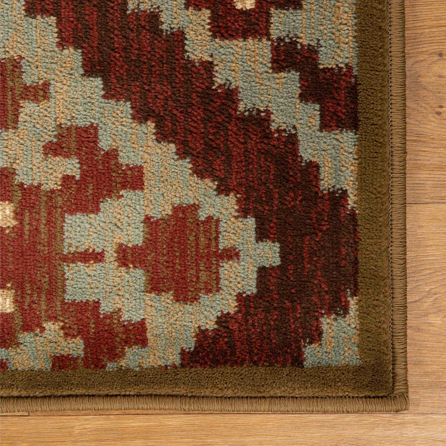 Superior Modern, Rustic, Farmhouse Color Block Geometric Area Rug, 8' x 10' - Image 3