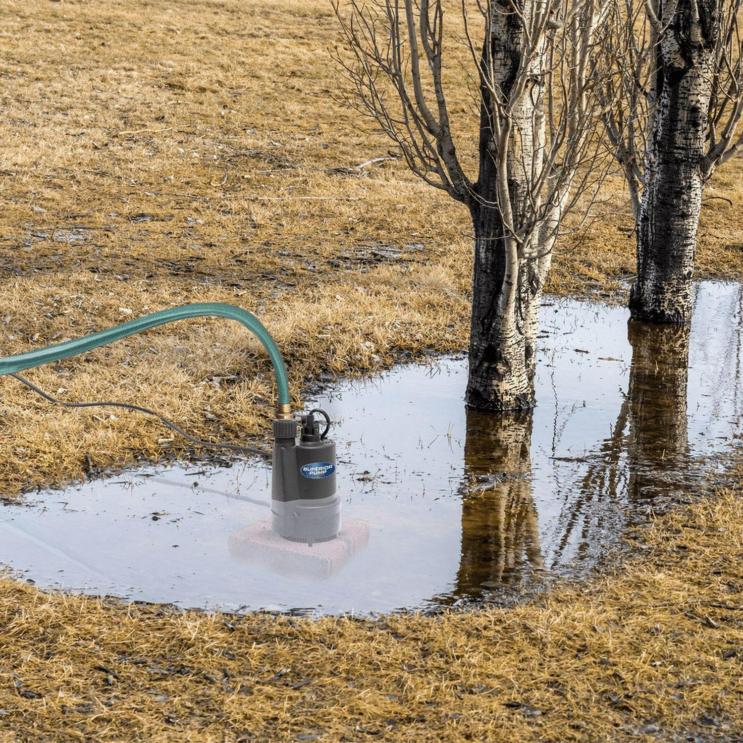 Superior Pump 91330 1/3 HP Thermoplastic Submersible Multi Use Pool Hot Tub Pump with 10-Foot Cord - Image 5