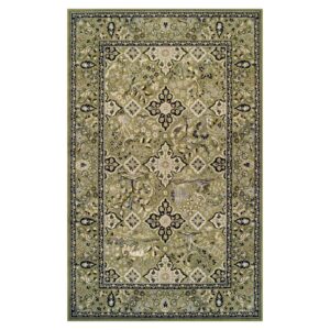 Superior Radcliffe Floral Medallion Indoor Area Rug, 8' x 10', Green