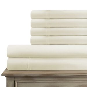 Superior 4-Piece 1400-1500 Thread Count Ivory Sheet Set, Queen