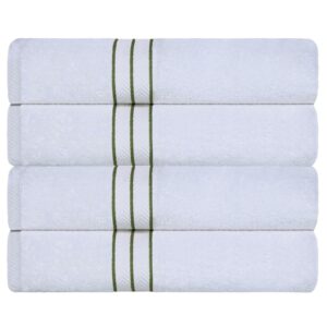 Superior Turkish Cotton Ultra-Plush Bath Towel Set of 4, Forest Green