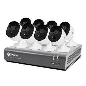 Swann DVR Home Security Camera System With 1TB HDD, 8 Channel 8 Bullet Cameras, 1080p HD Indoor/Outdoor Wired Surveillance