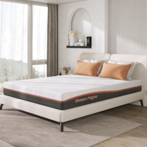 Sweetnight 10 Inch Gel Infused Memory Foam Mattresses Pocket Spring Hybrid Mattresses, Queen Mattresses