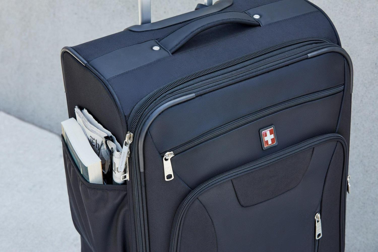 SwissTech Executive 29" 8-Wheel Softside Luggage, Black - Image 2