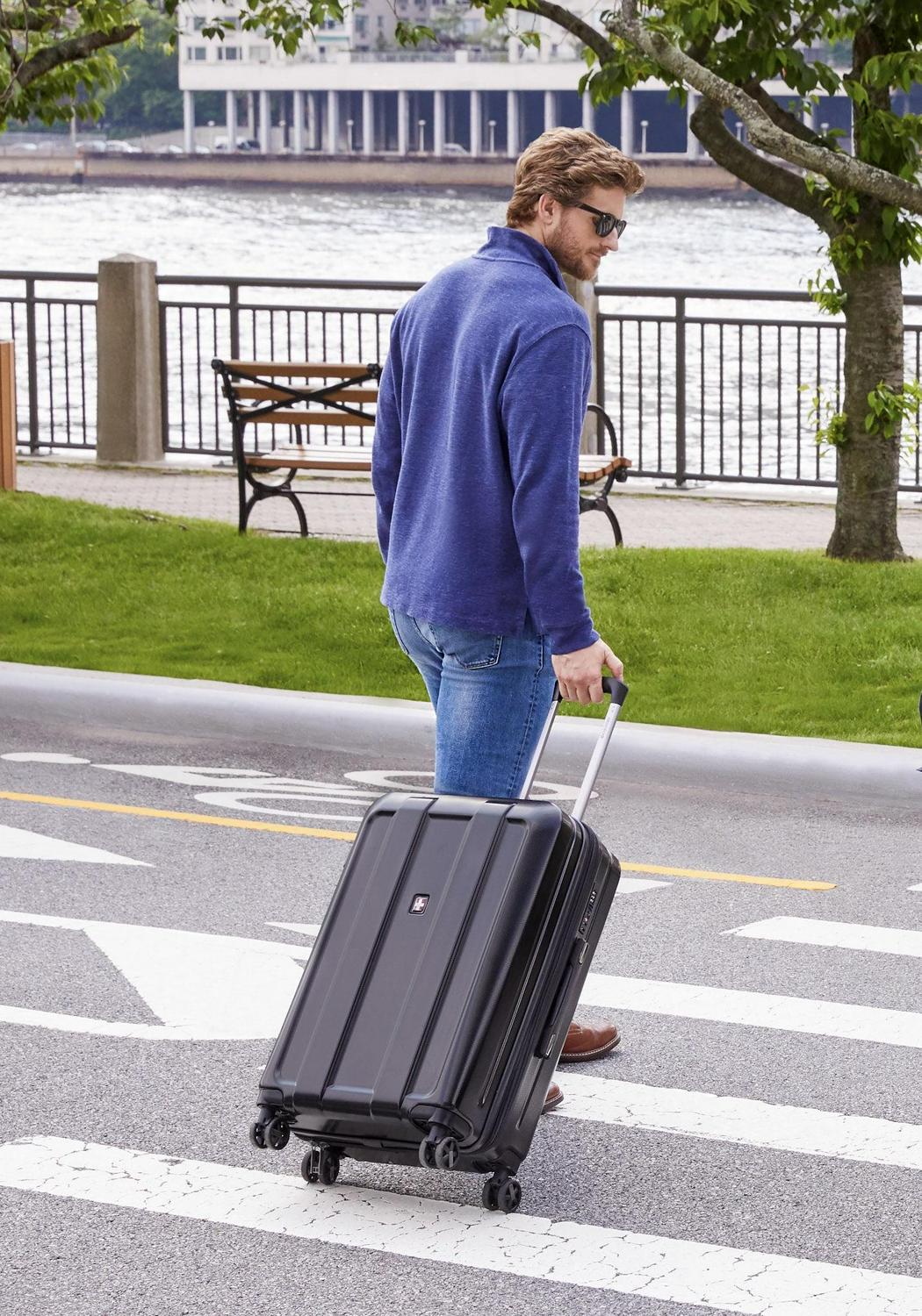 Swisstech Navigation 25" Hardside Checked Luggage, 28"H x 19"W x 11 "D - Image 8