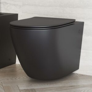 St. Tropez Wall-Hung Toilet Bowl Only in Matte Black