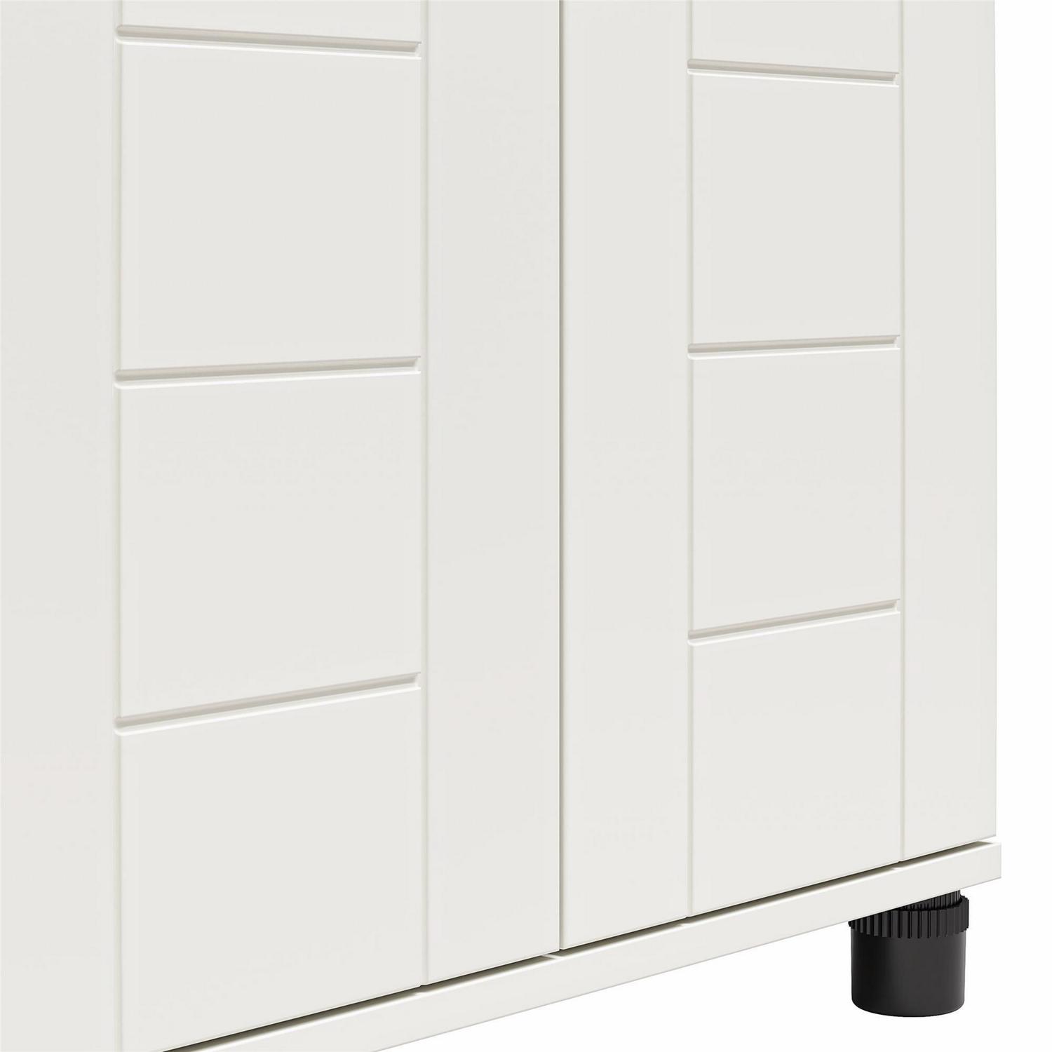 Systembuild Evolution Lingen 24" Wide 2 Door Shiplap Cabinet, White - Image 10