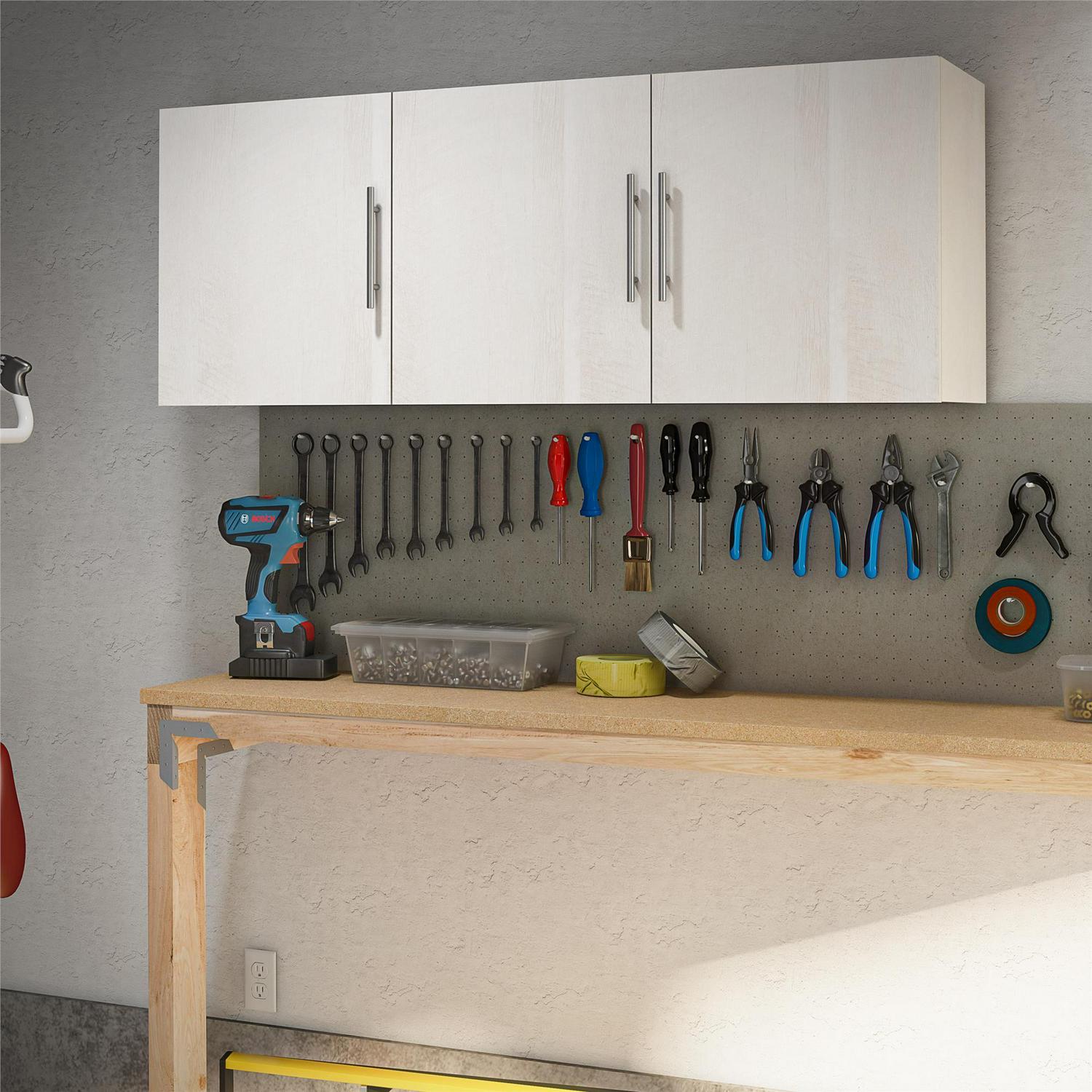 Systembuild Evolution Westford 54" Garage Storage Wall Cabinet, Ivory Oak - Image 2