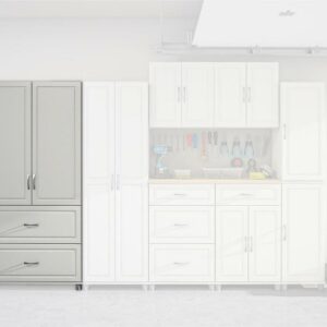 Systembuild Evolution Kendall 36" 2 Door/2 Drawer Garage Storage Cabinet, White