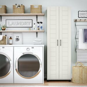 Systembuild Evolution Lingen 24" Wide 2 Door Shiplap Cabinet, White