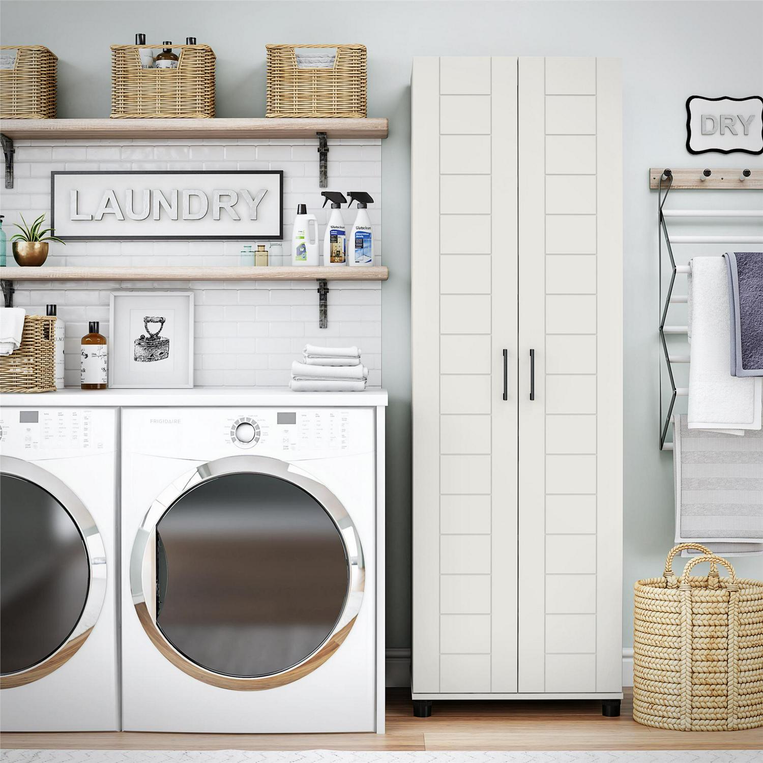 Systembuild Evolution Lingen 24" Wide 2 Door Shiplap Cabinet, White