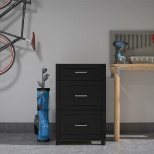 Callahan 24" 3 Drawer Base Cabinet, Black