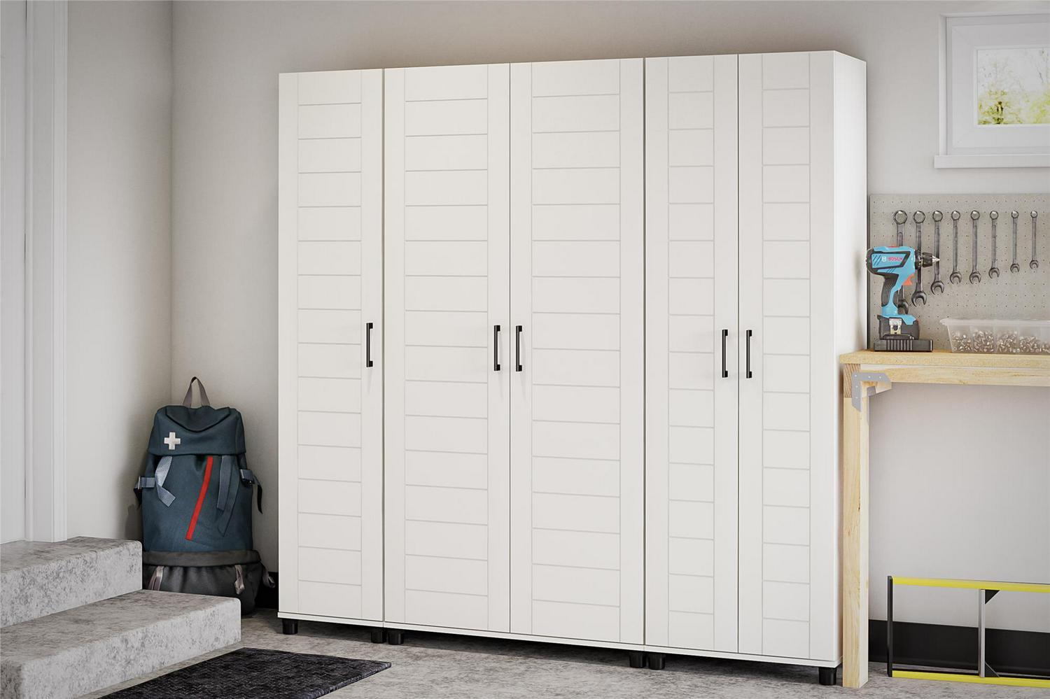 Systembuild Evolution Lingen 24" Wide 2 Door Shiplap Cabinet, White - Image 15