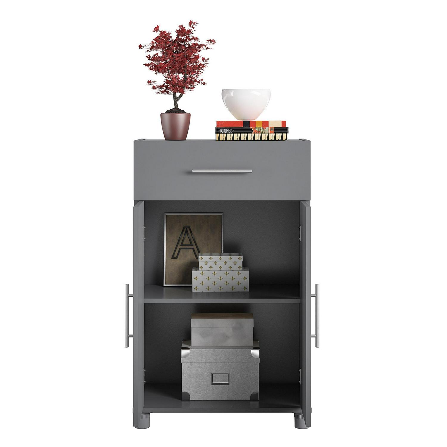 Systembuild Evolution Westford 2 Door/1 Drawer Garage Storage Cabinet, Graphite Gray - Image 3