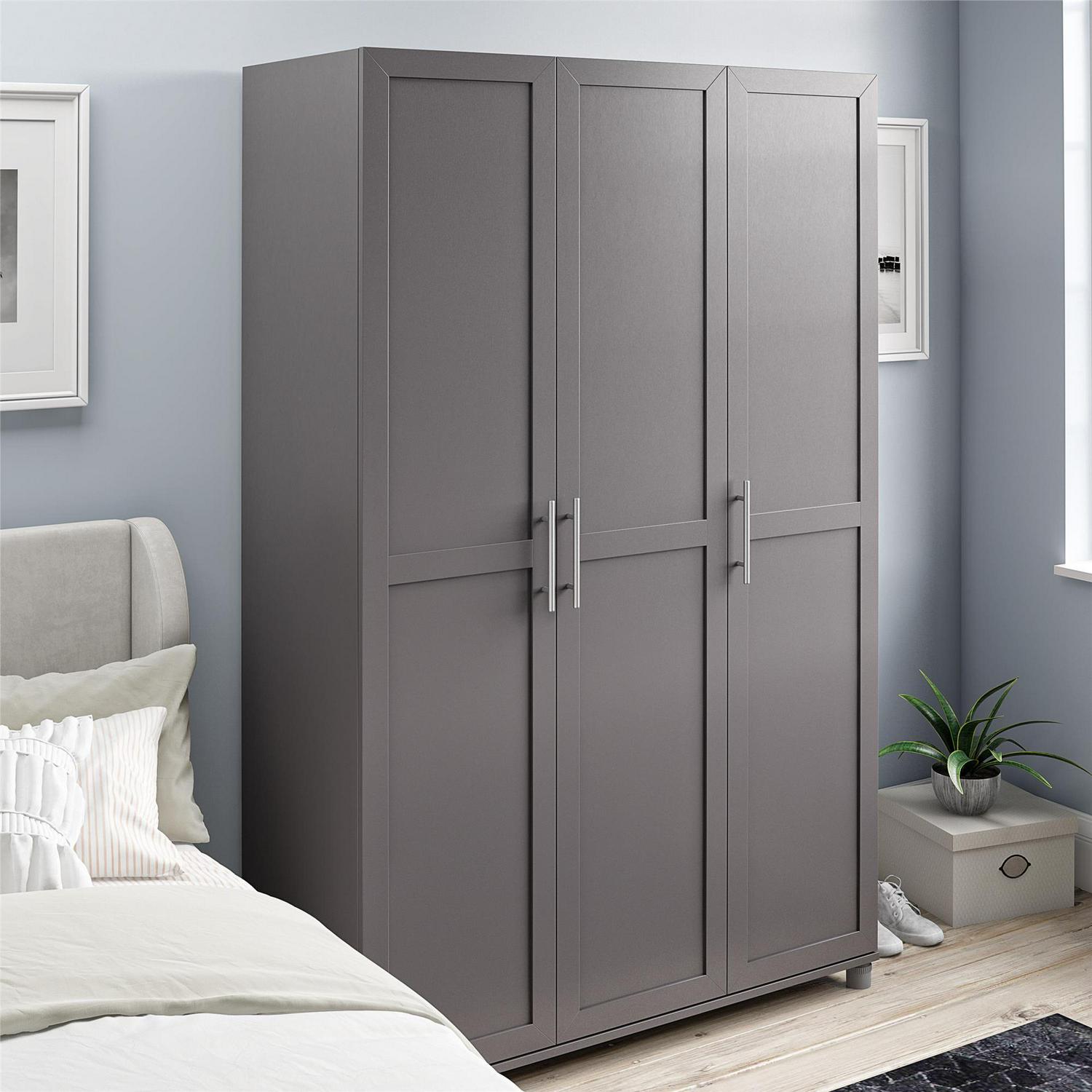 Systembuild Evolution Westford Framed 3 Door Wardrobe, Graphite Gray - Image 2