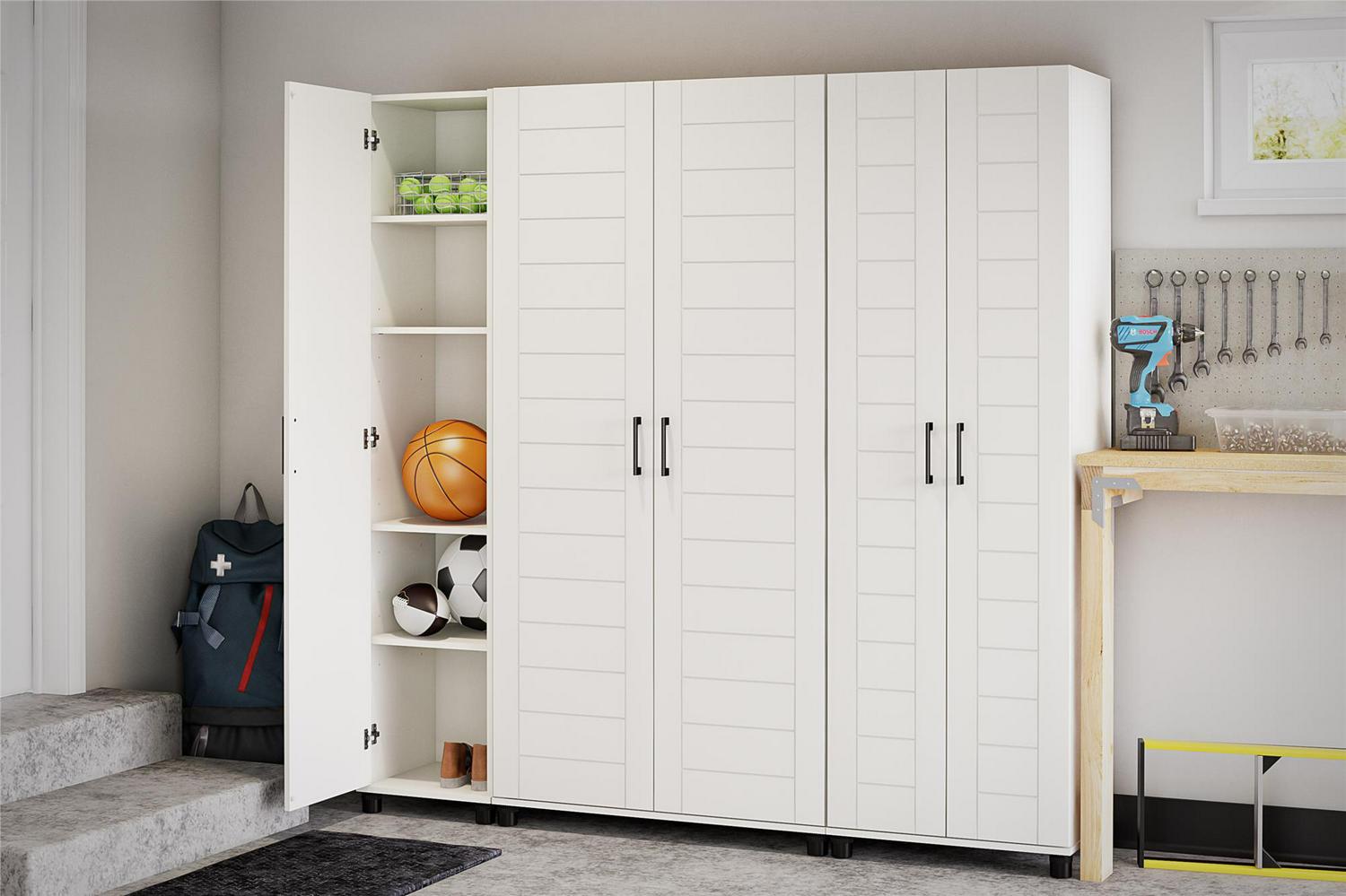 Systembuild Evolution Lingen 24" Wide 2 Door Shiplap Cabinet, White - Image 16