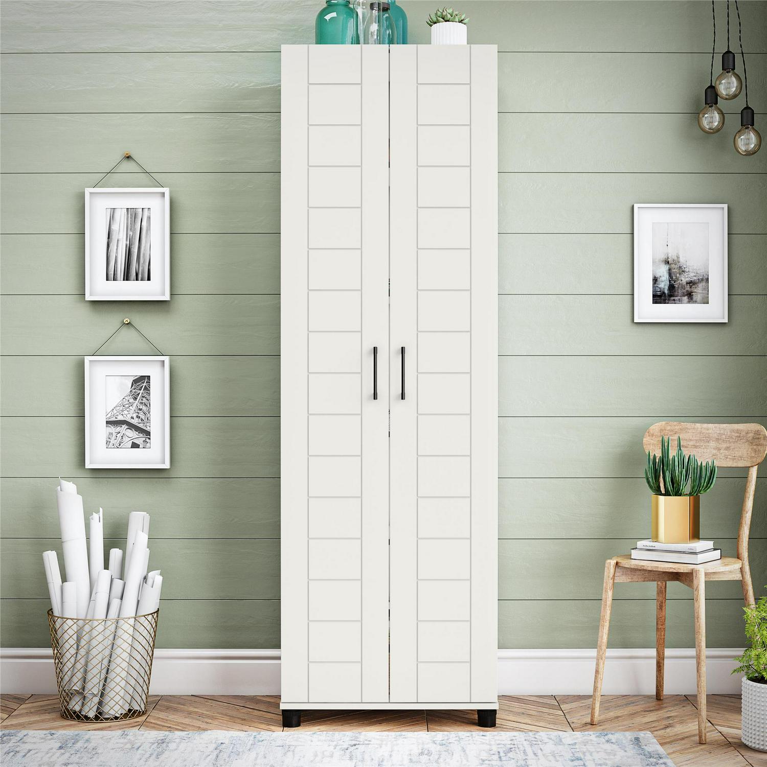 Systembuild Evolution Lingen 24" Wide 2 Door Shiplap Cabinet, White - Image 2