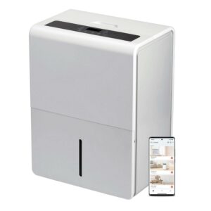 TCL 50 Pint Smart Dehumidifier with Pump, 4,500 sq. ft., White, W50D9P2, NEW