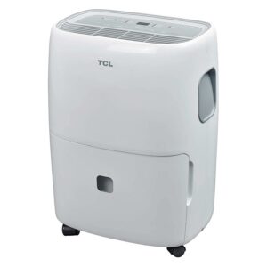 TCL Smart 50 Pint Dehumidifier for Home & Basements w/ Voice Control, White