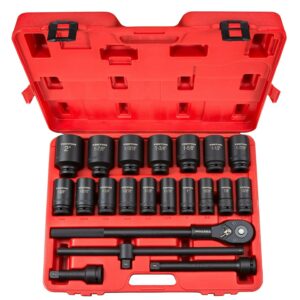 TEKTON 3/4 Inch Drive Deep 6-Point Impact Socket Set, 22-Piece (7/8-2 in.) | 48995