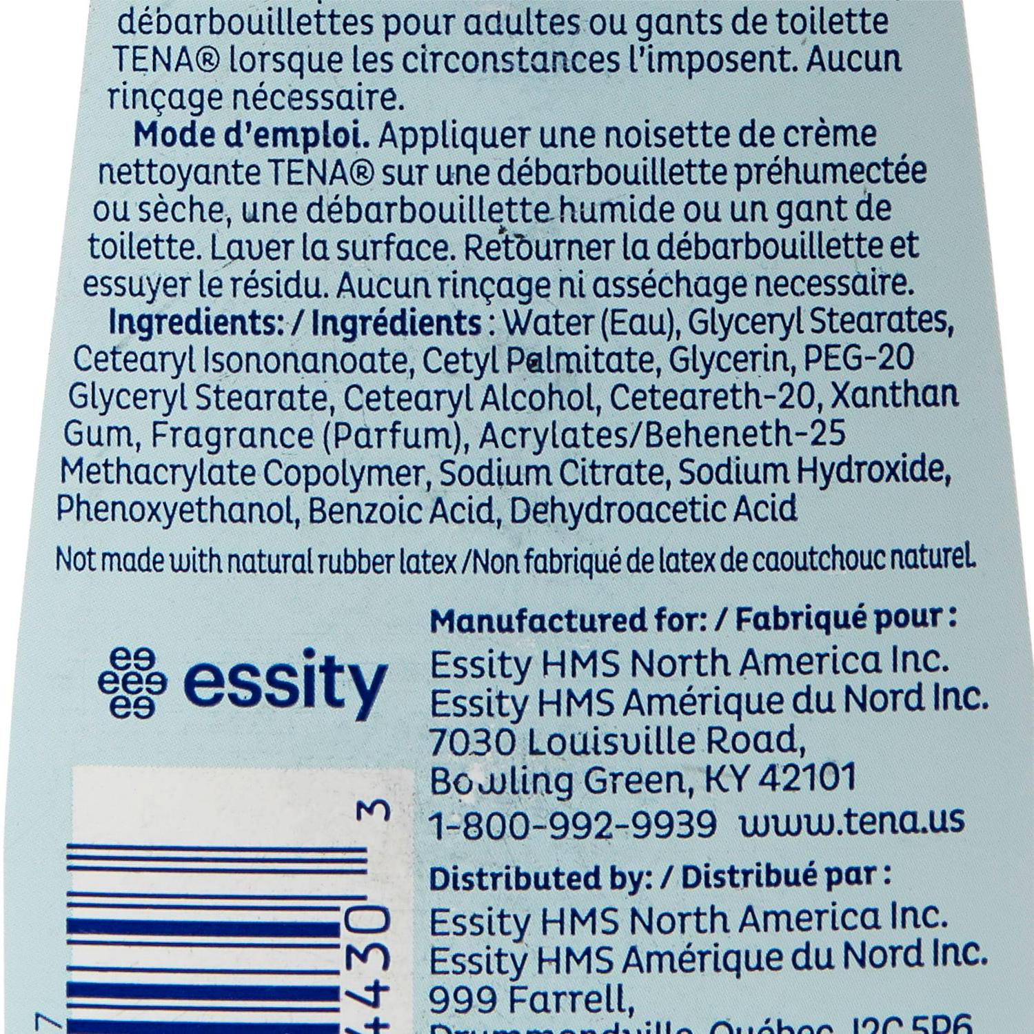 TENA ProSkin Cleansing Cream Cream Rinse-Free Body Wash Tube Mild Scent 16.9 oz. 64430 10 Ct - Image 3