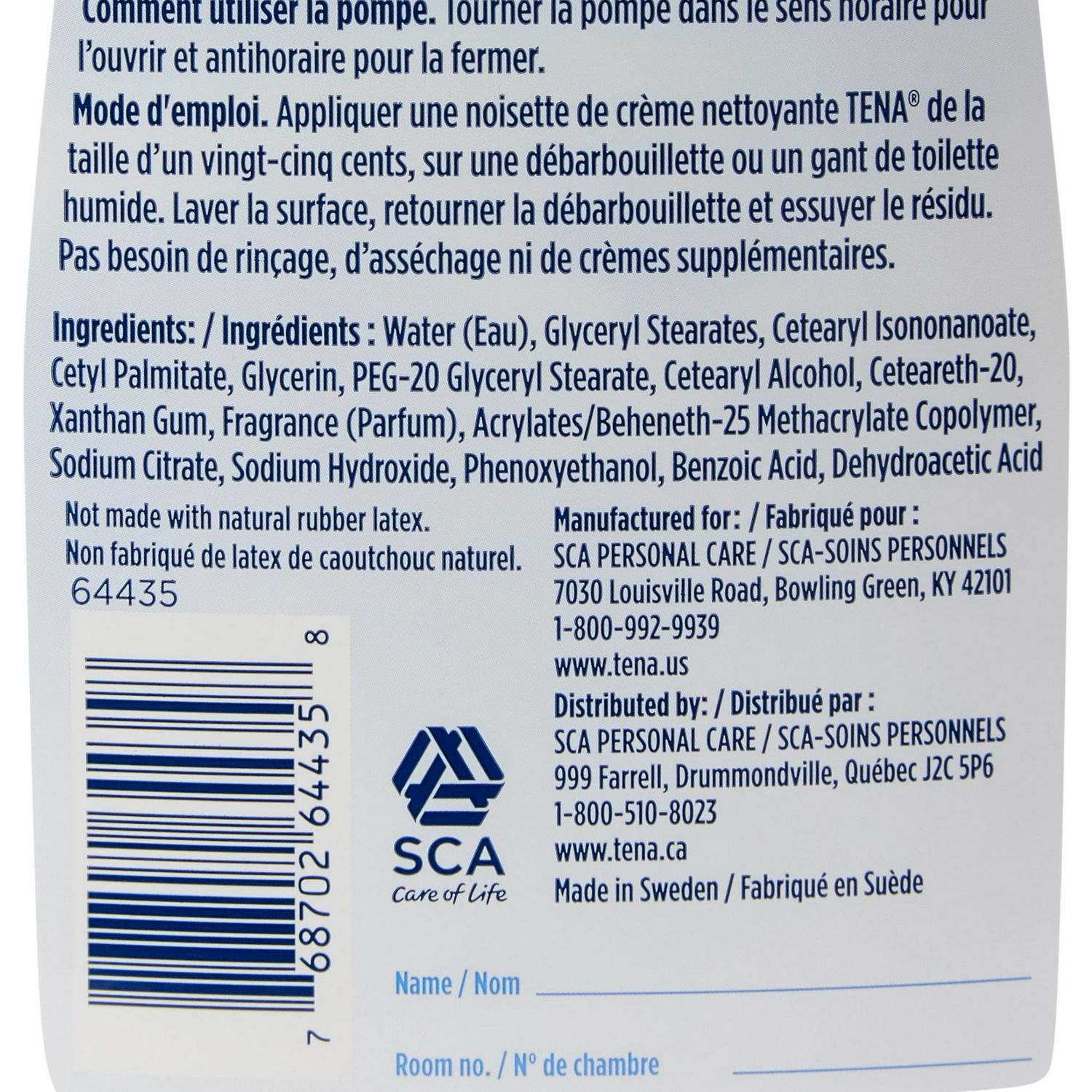 TENA ProSkin Cleansing Cream Cream Rinse-Free Body Wash Pump Bottle Mild Scent 33.8 oz. 64435 8 Ct - Image 5