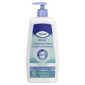 TENA ProSkin Cleansing Cream Cream Rinse-Free Body Wash Pump Bottle Mild Scent 33.8 oz. 64435 8 Ct