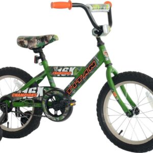 Titan Champion Deluxe 16 Inch Boys BMX Bike Camo with Training Wheels Adjustable Seat Ages 5 to 9