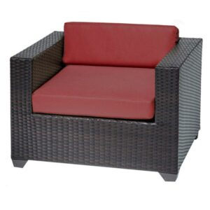 TKC Belle Outdoor Wicker Club Chair in Terracotta