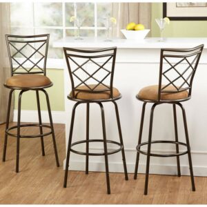TMS Avery Adjustable-Height Bar Stool, Multiple Colors, Set of 3