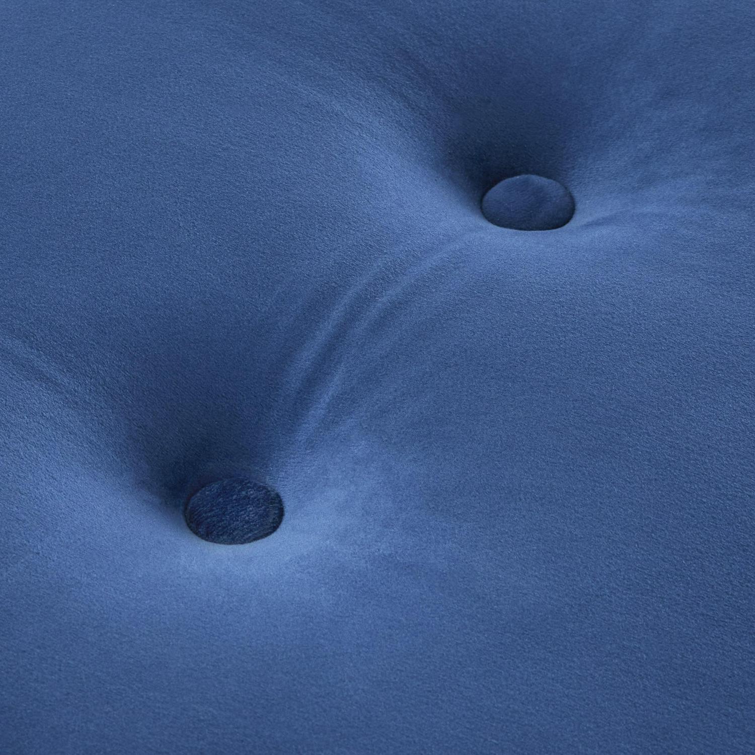 TMS Ezra indoor Velvet Tufted Bench, 48"L x 16.5"W x 18" H, Blue - Image 3