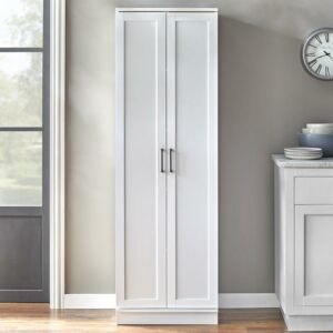 TMS Fletcher Modern Farmhouse Kitchen Pantry Cabinet, White Finish