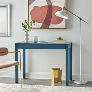 TMS Grant 2-Drawer 40" Student Writing Desk, Midnight Blue