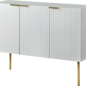 TMS Medina Contemporary Channel Front Sideboard, White Finish