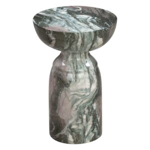 TOV Furniture Rue Grey and Blush Marble Side Table