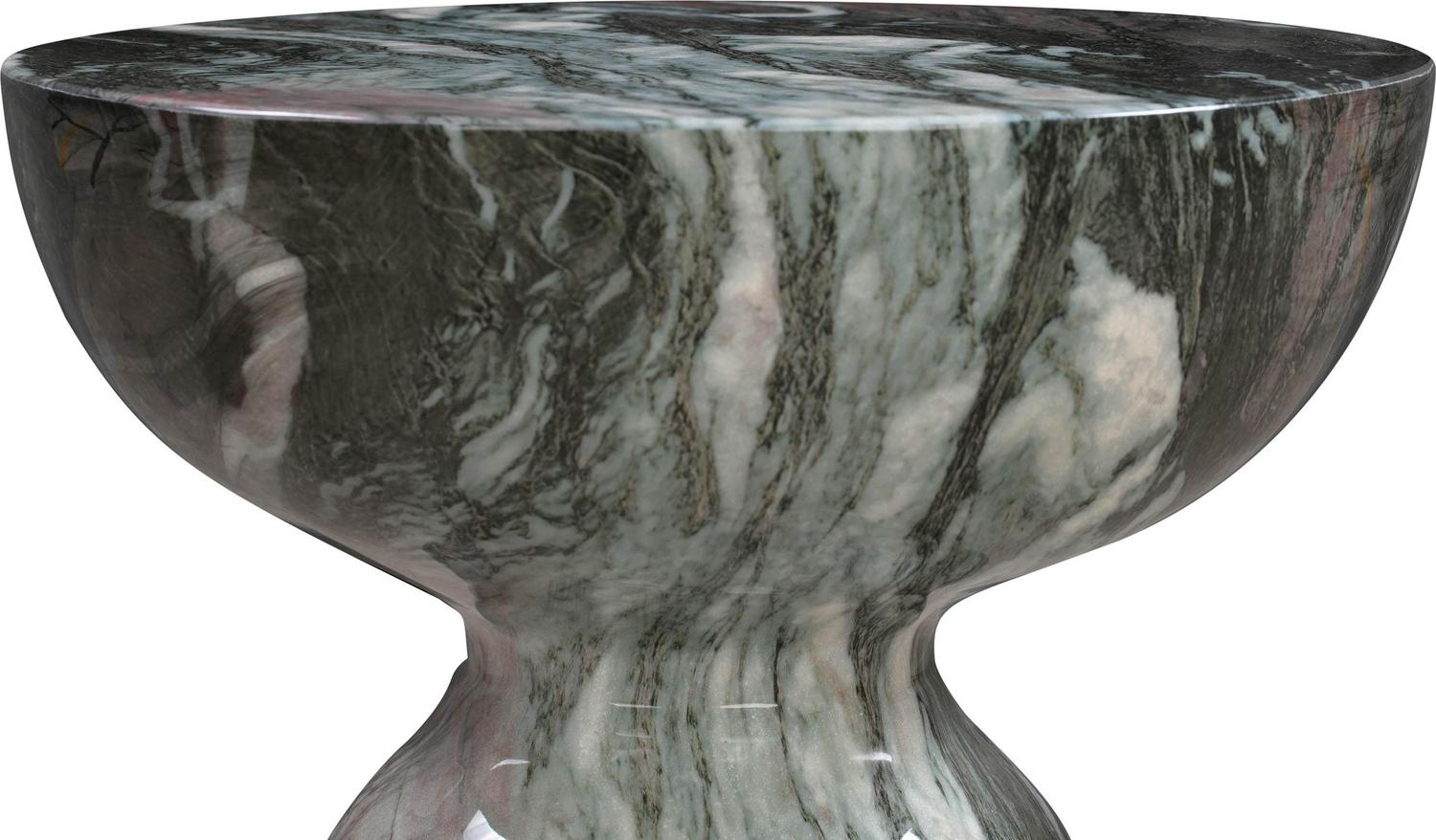TOV Furniture Rue Grey and Blush Marble Side Table - Image 4