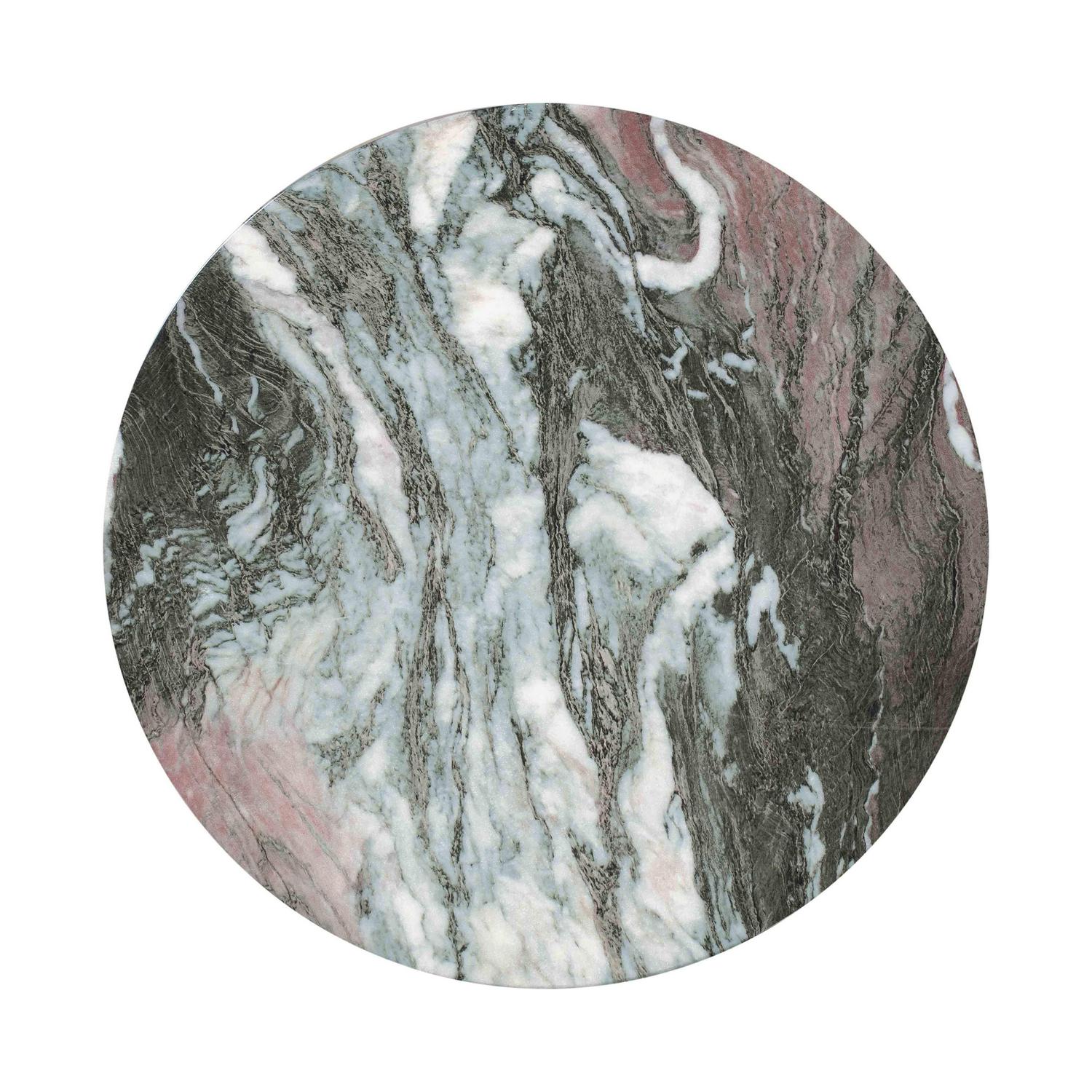 TOV Furniture Rue Grey and Blush Marble Side Table - Image 3