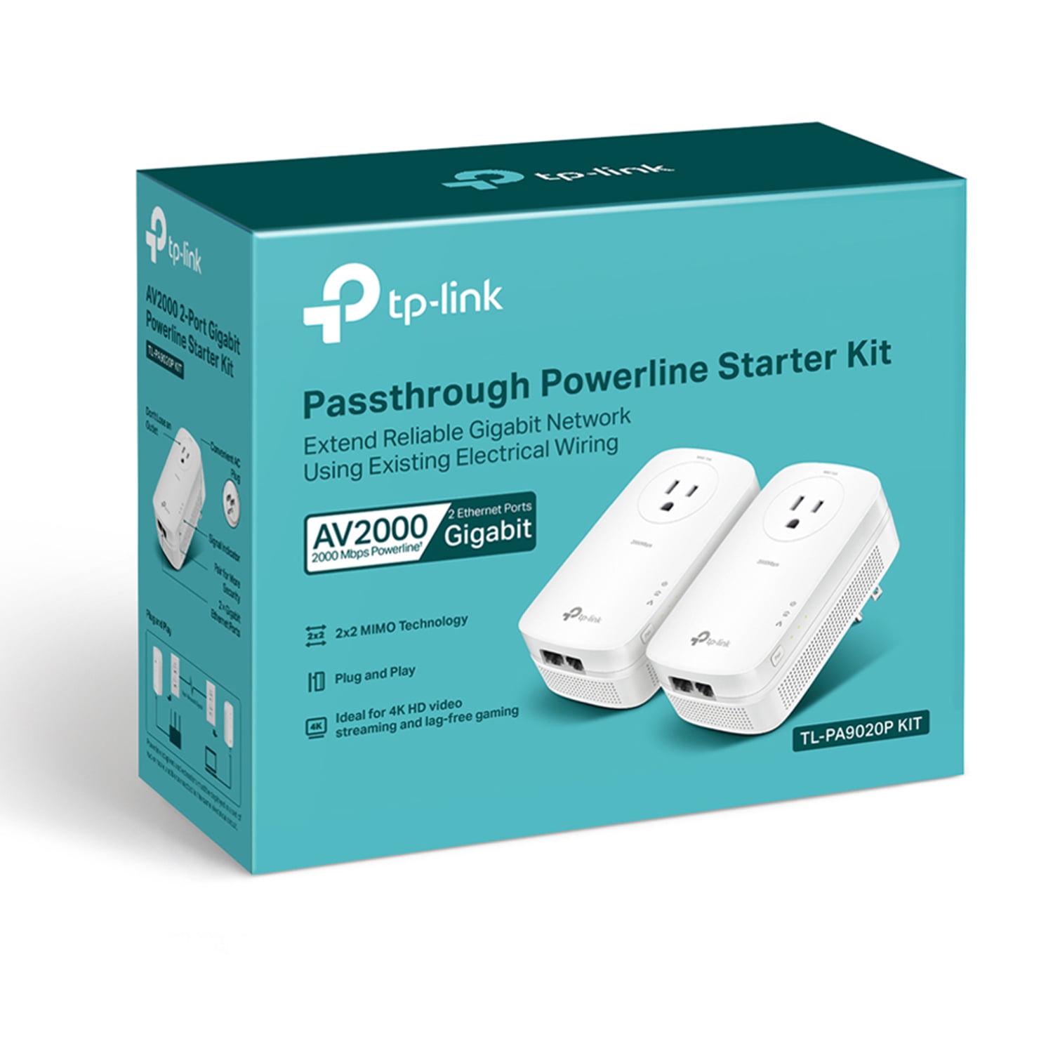 TP-LINK AV2000 2-Port Gigabit Passthrough Powerline Starter Kit - Image 2