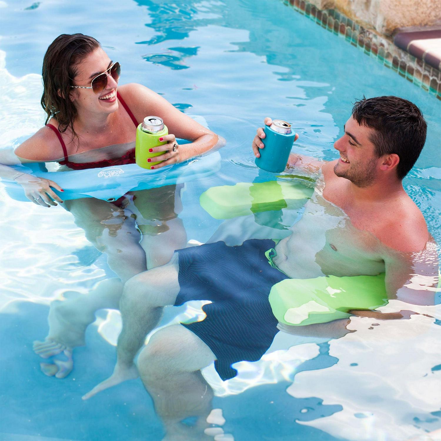 TRC Recreation Aqua Swing Chair Foam Pool Lounger Float, Marina Blue - Image 5