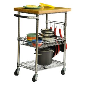 TRINITY EcoStorage® Bamboo Kitchen Cart