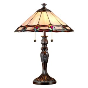 TT101081J-Dale Tiffany Lighting-Aldridge Peacock - 2 Light Table Lamp