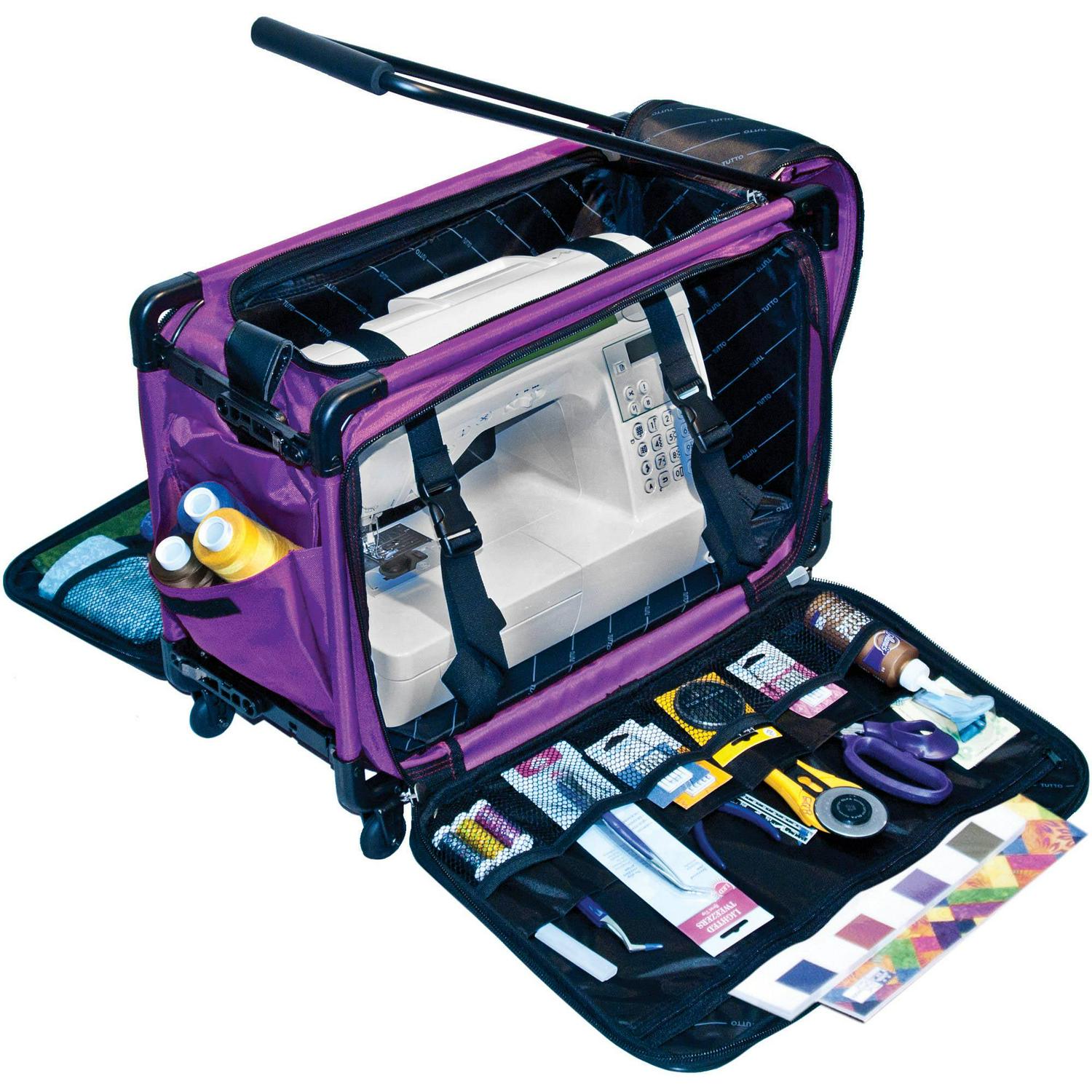 TUTTO Machine On Wheels Case-23"X15"X12" Purple, Pk 1, Tutto - Image 2