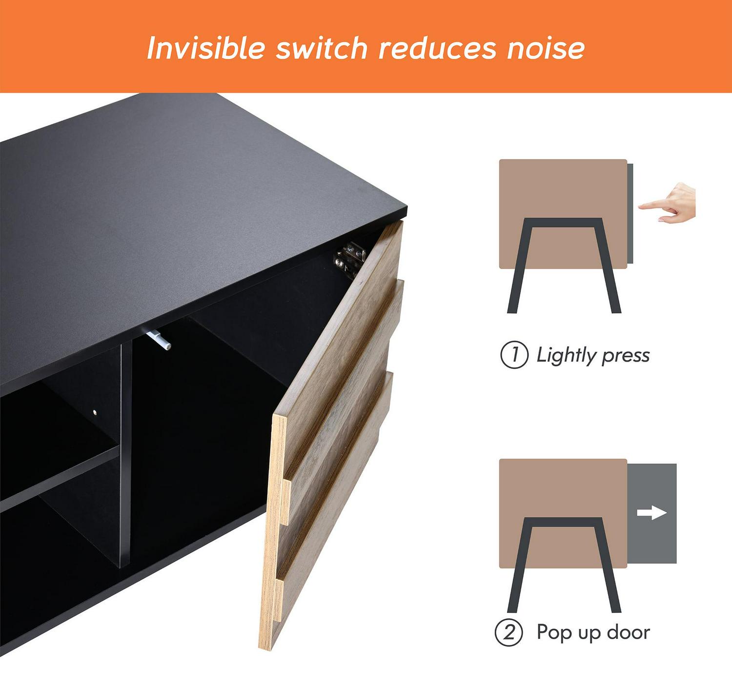 3D Electric Stove Heater, 18-Inch Freestanding Wooden Fireplace End Table for Bedroom and Living Room - Image 5