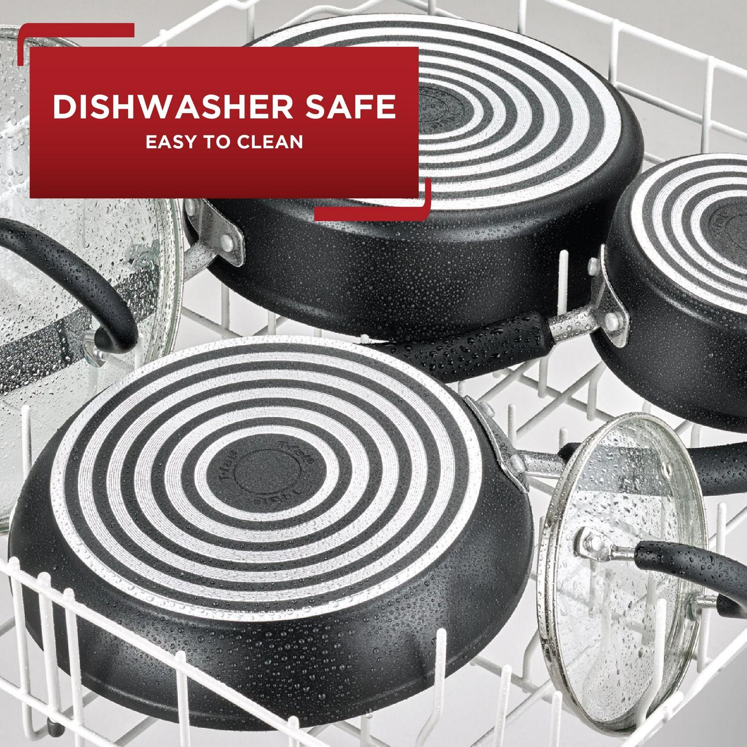 T-fal Excellence 12 Piece Titanium Non-Stick Cookware Set, Black, Dishwasher Safe - Image 9